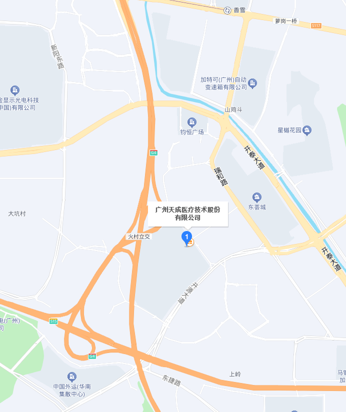 广州天成医疗技术股份有限公司地图位置